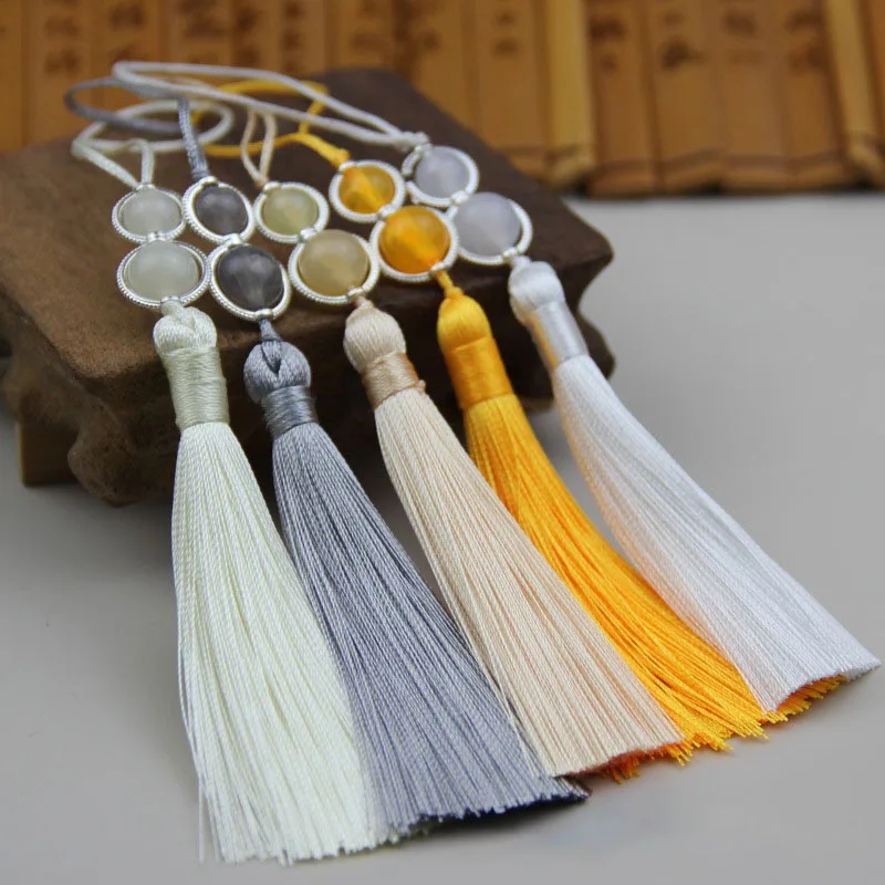 10/20Pcs New High Quality 8cm Gourd Jade Bead Tassels Creative Tassel Charms for DIY Bookmarks Gift Boxes Bags Pendant