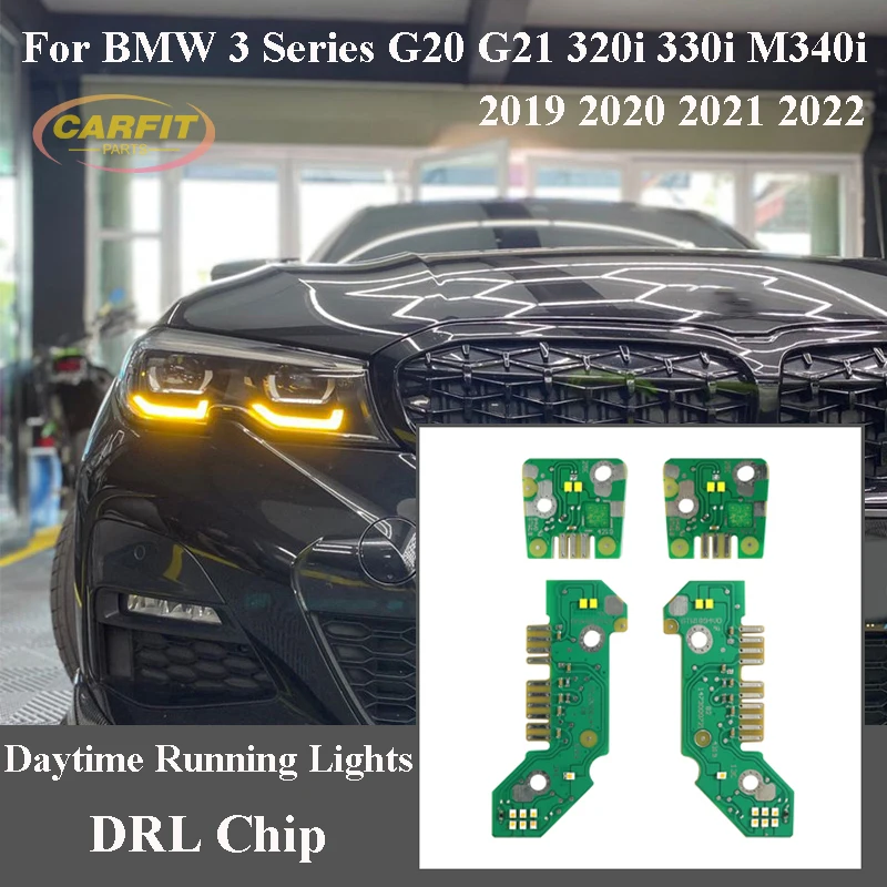 

Lemon Yellow CSL Angel Eyes DRL Boards For BMW 3 Series G20 G21 2019-2022 LED Headlight DRL Modules Daytime Running Lights Chip