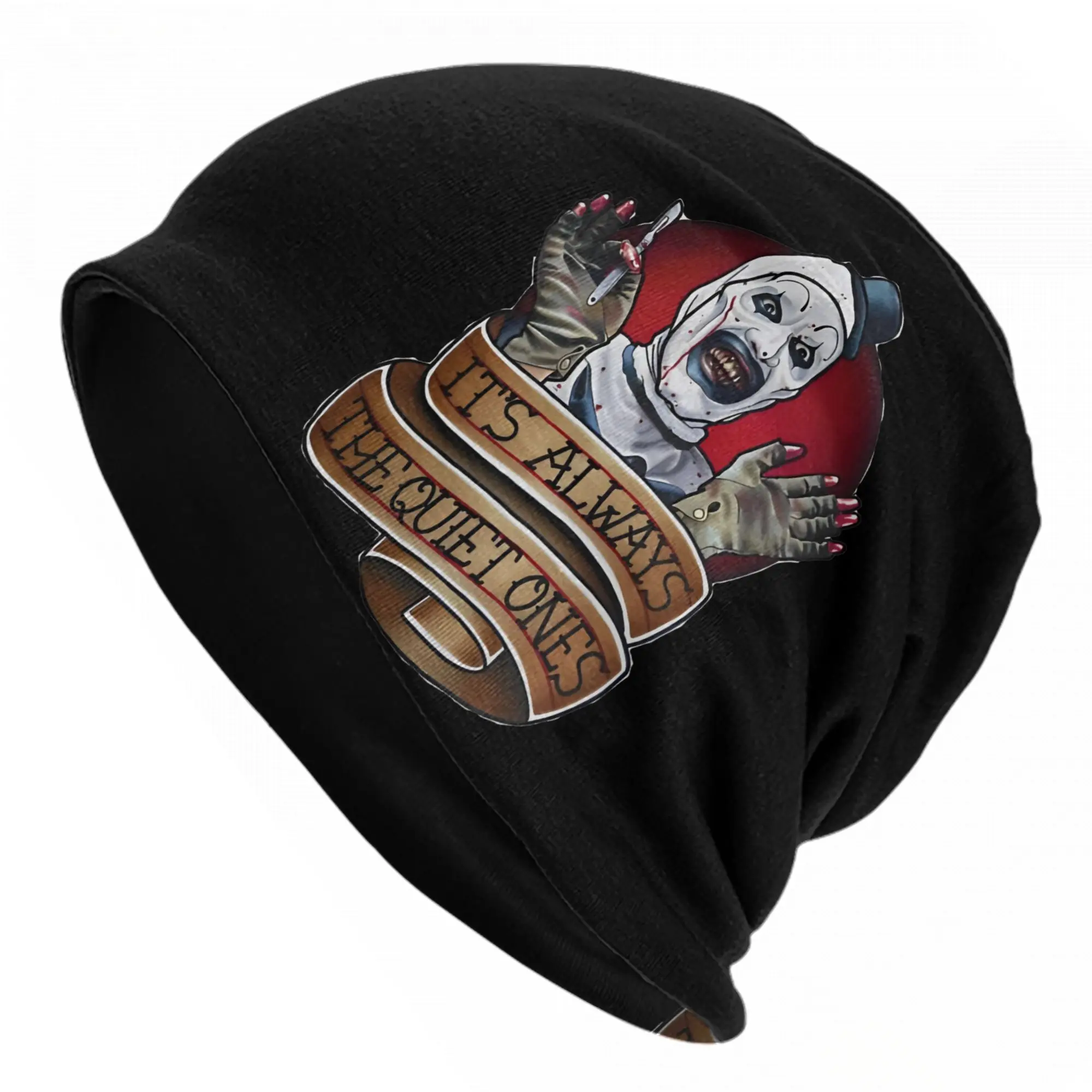 Terrifier Skullies Beanies Hat Horror Movie Halloween Casual Men Women Street Cap Warm Dual-use Bonnet Hats