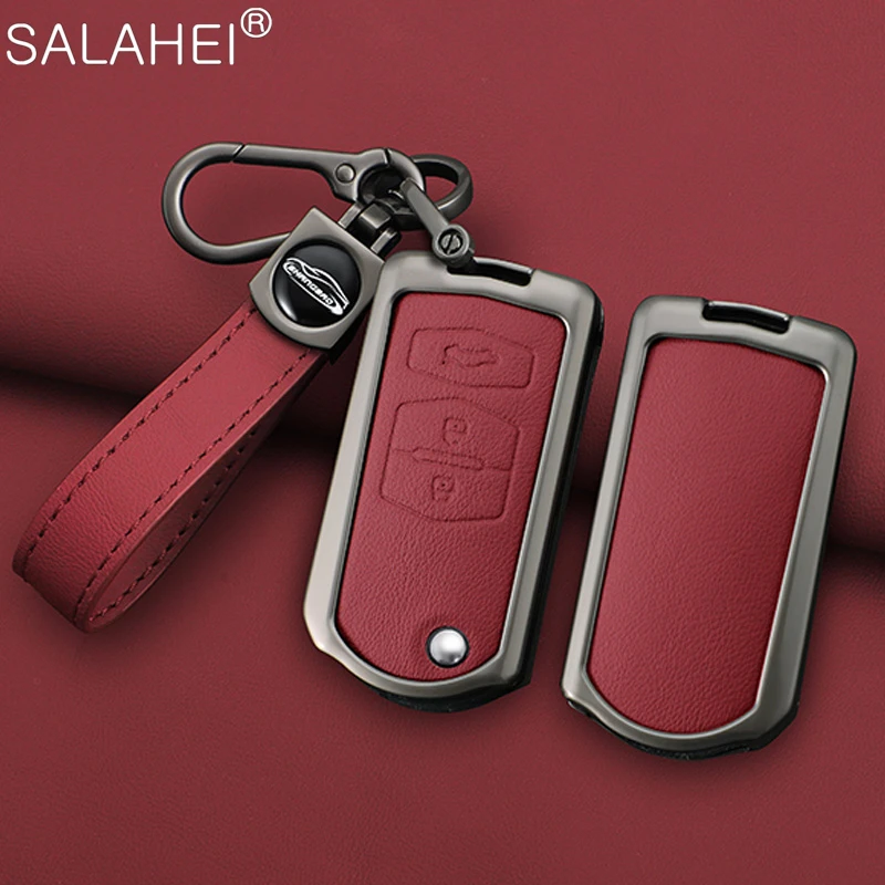 

Leather Car Remote Key Case Fob Cover Shell For Mazda Demio 2 3 5 6 M3 M5 M6 CX-5 CX7 CX9 RX8 MX5 MPV Auto Keychain Accessories