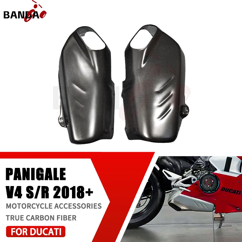 

FOR DUCATI Panigal V4S V4R Streetfighter V4 2018-2023 100% 3K Pure Carbon Fiber Motorcycle Accessories Exhaust guards