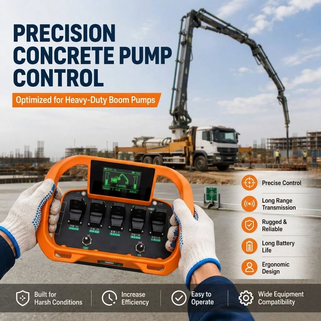 NOMI Radio Remote Control Automatic Outrigger Leveling for Concrete Pump Truck Hydraulic System 12V 24V IP68 Range Wholesale