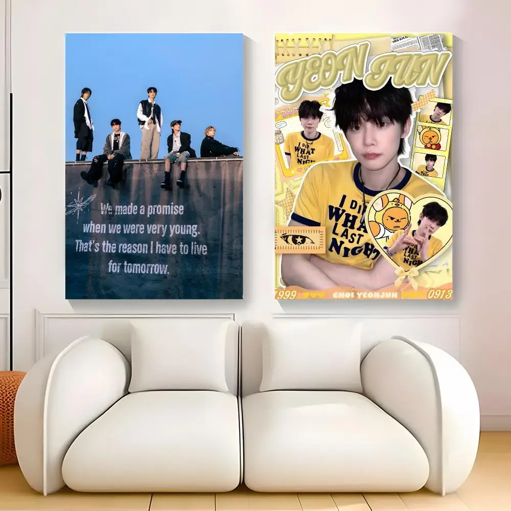 TXT Korean groups Painting Calligraphy Exhibition poster photo oil painting canvas synthetic fiber for living dining room