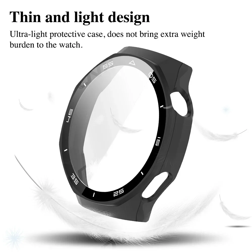 Anti-Fall 360 Full PC Case For Huawei Watch GT7-6 41-46mm Coverage Shell HD Tempered Glass For Huawei Watch GT6-7 Pro 46mm Cover