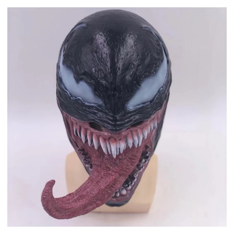 Venom Mask Cosplay Halloween Horror Hero Latex Venom Wearable Actor's Headgear Adult One-size Comic-con Party Masquerade Props