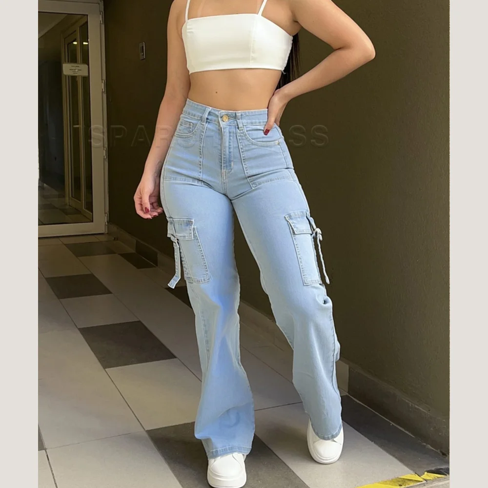 Y2k Streetwear Mode lose gerade weites Bein Damen Jeans hose Damenmode lässig täglich Jeans Vintage Hose