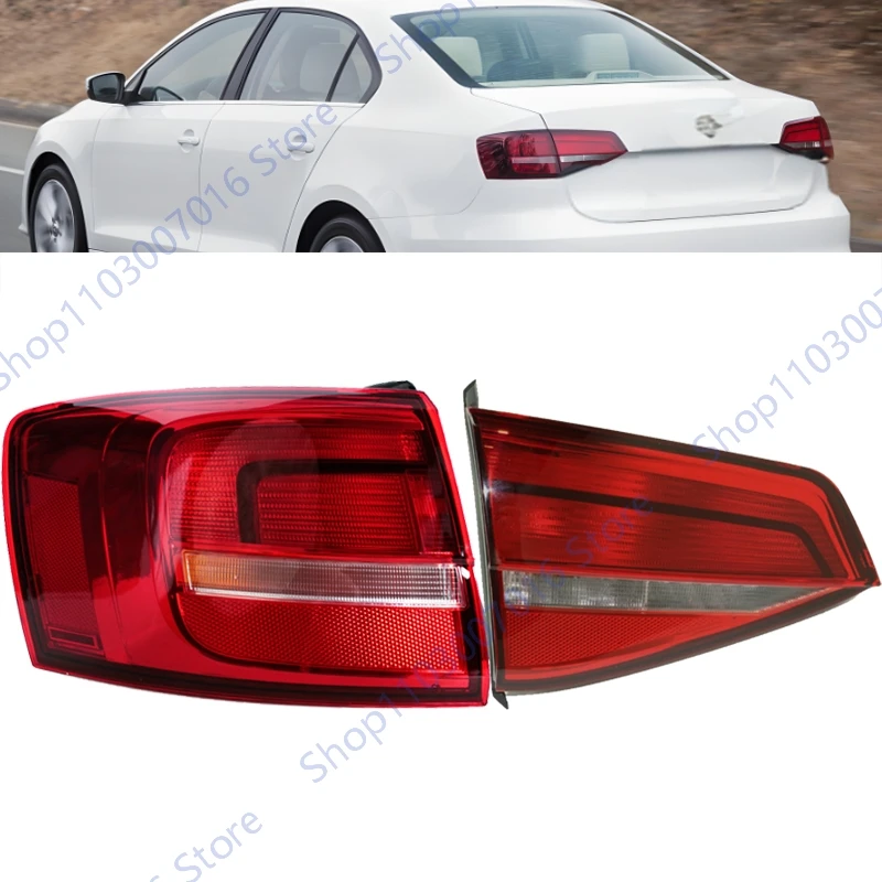 Car Inside Outer Tail Light For Volkswagen Jetta US Version 2015 -2018 LED Tail Lamp Signal Barke Light Housing Without Bulb