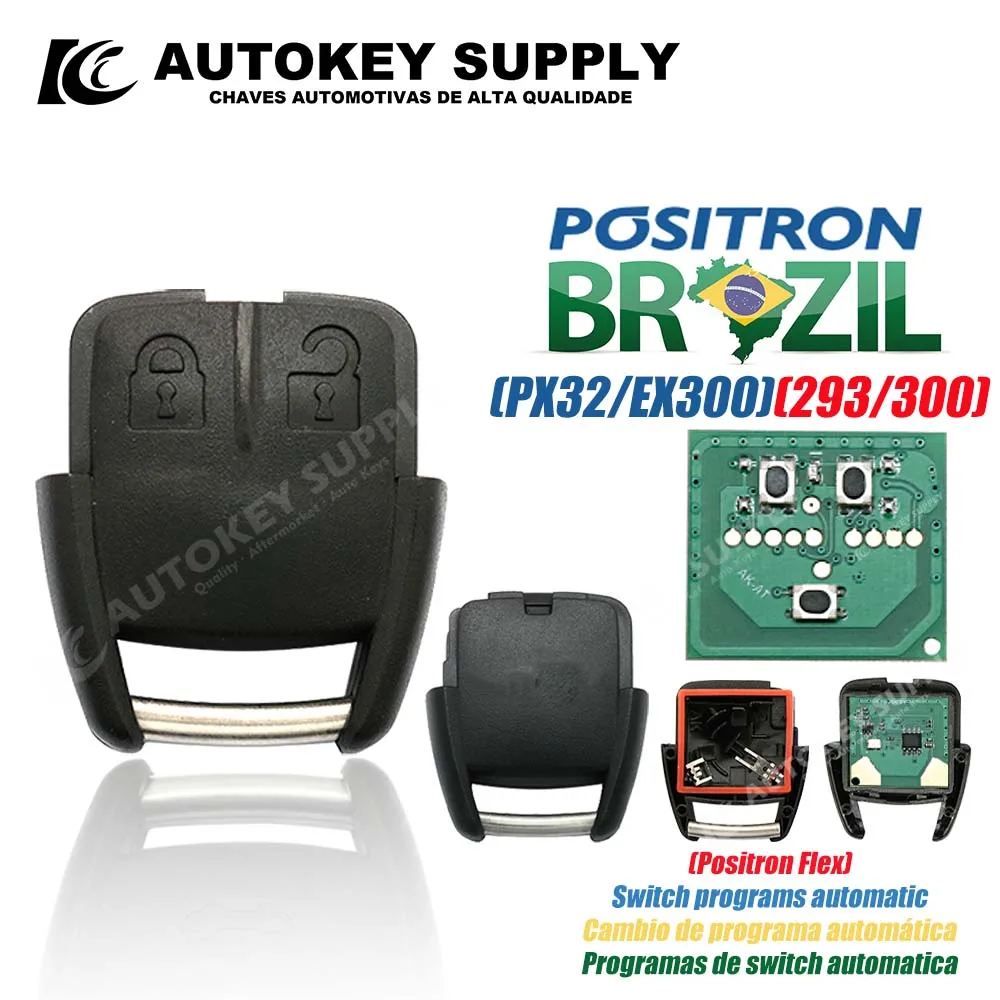 Autokeysupply AKBPCP171AT Brazil Positron 2 Buttons Double program (293/300) Burglar Alarm Automatic switching program Control