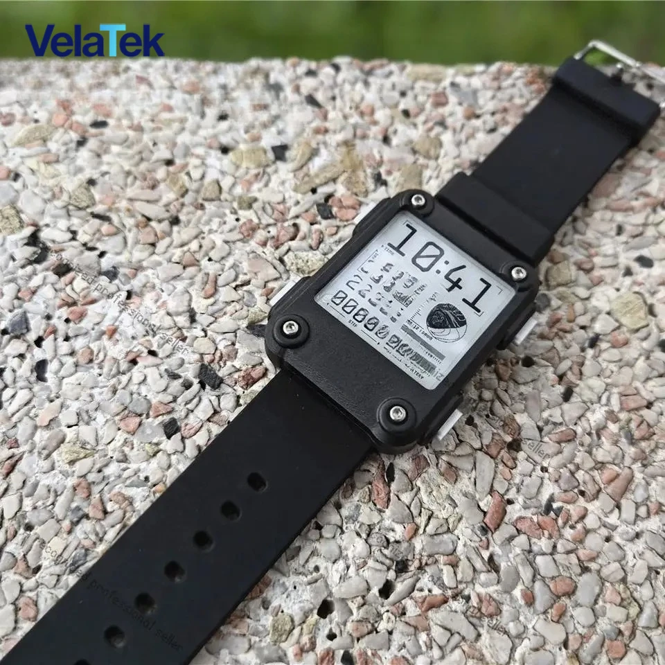 للساعة الإلكترونية القابلة للبرمجة سوار ذكي مفتوح المصدر E-lnk تطوير شاشة الحبر اردوينو