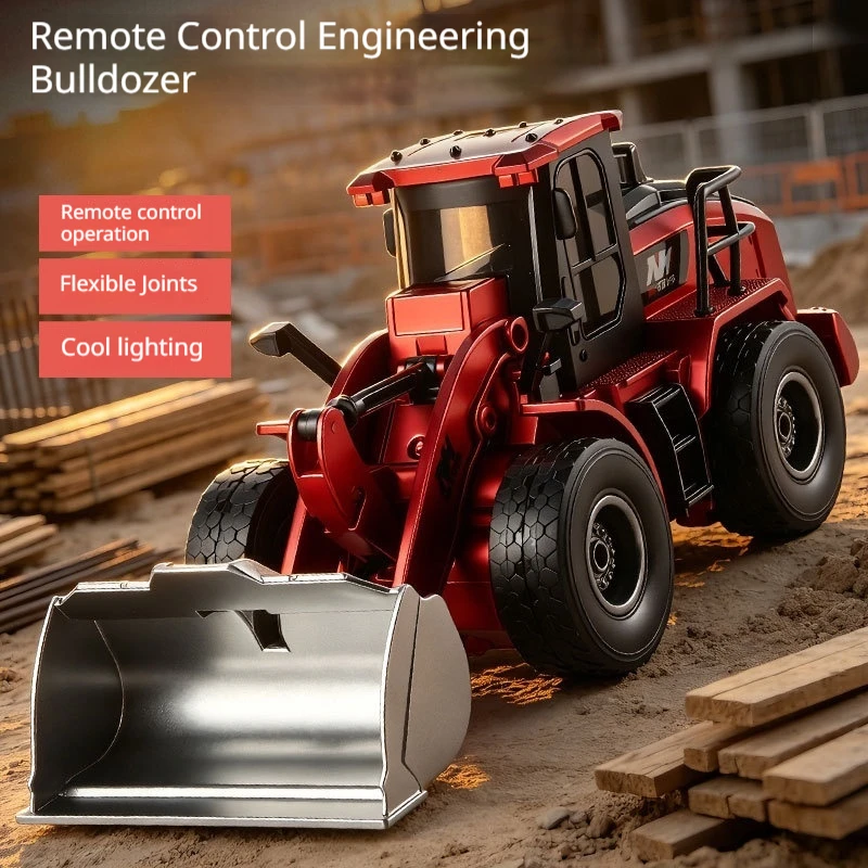 Remote Control Bulldozer 9 Channel Rc Vehicle Simulated Electric Engineering Car With Lifting Shovel For Hobbyists