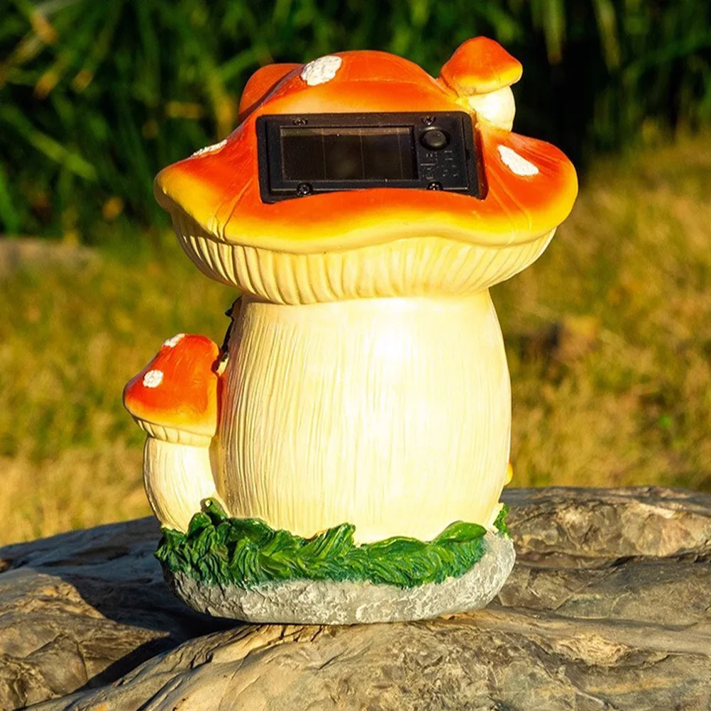 

Outdoor Decor Mushroom Garden Lights Ornament Statue Decoration Lawn Ornaments