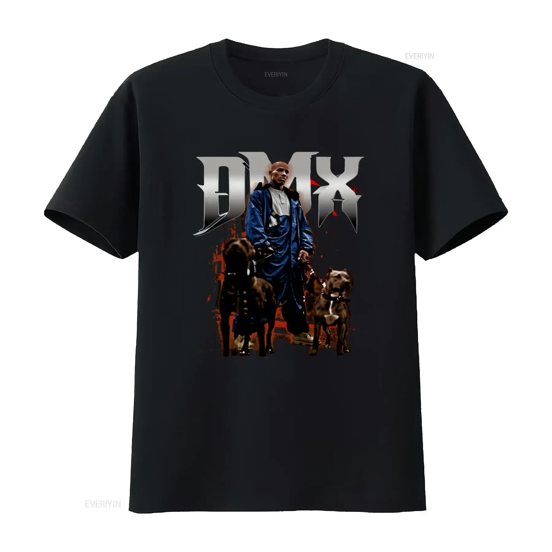 DMX Rap Vintage 90s Style T Shirt Retro Hip Hop Earl Simmons Bootleg Ruff Ryders with Dog Print vintage Washed streetwear