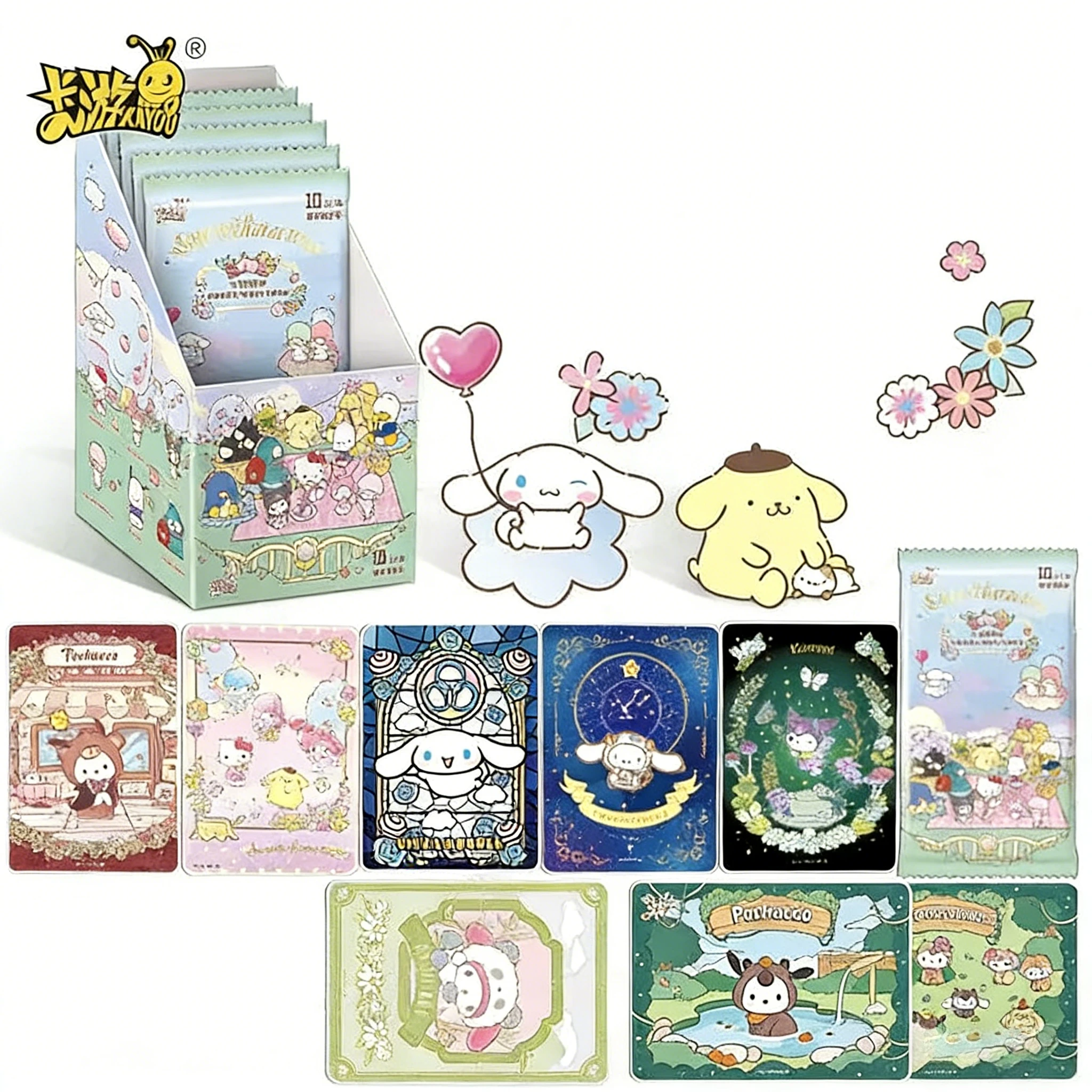 

KAYOU Genuine Sanrio Collector Card Hello Kitty Adorable Game Card Set Exquisite Cartoon Toy Cards Ideal Heartwarming Gift Girls