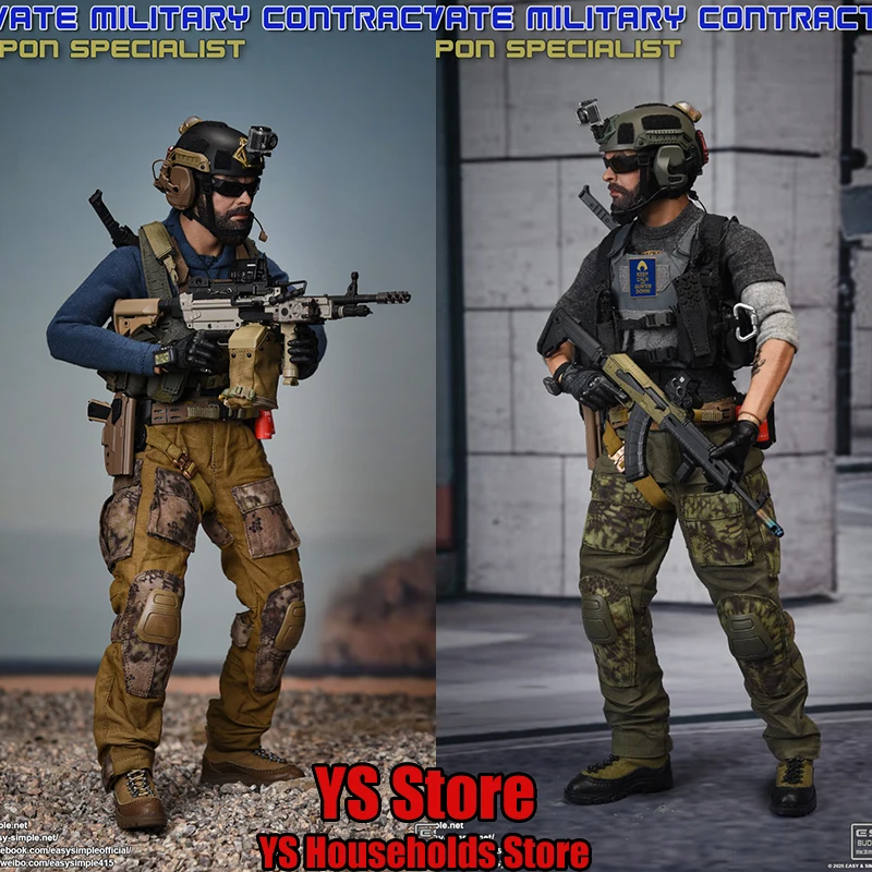 

EASY&SIMPLE ES PMC 26069R 26069S 1/6 Private Military Contractor Weapon Specialist Cloth Action Figrue 12" Full Set Man Soldier