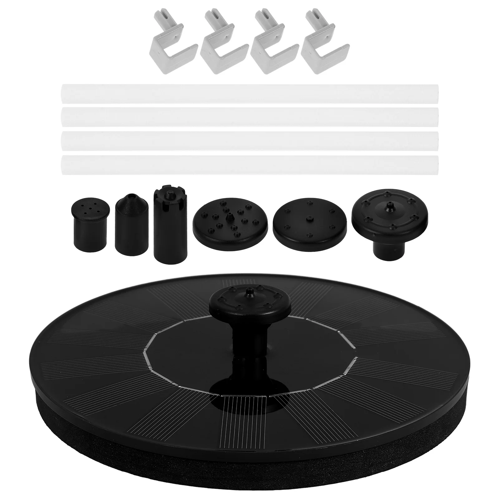 

4 Nozzles Solar Fountain Pump Floating Eco-Friendly Water Garden Bird Bath Fish Tank Pond Decorative Circulation Detachable