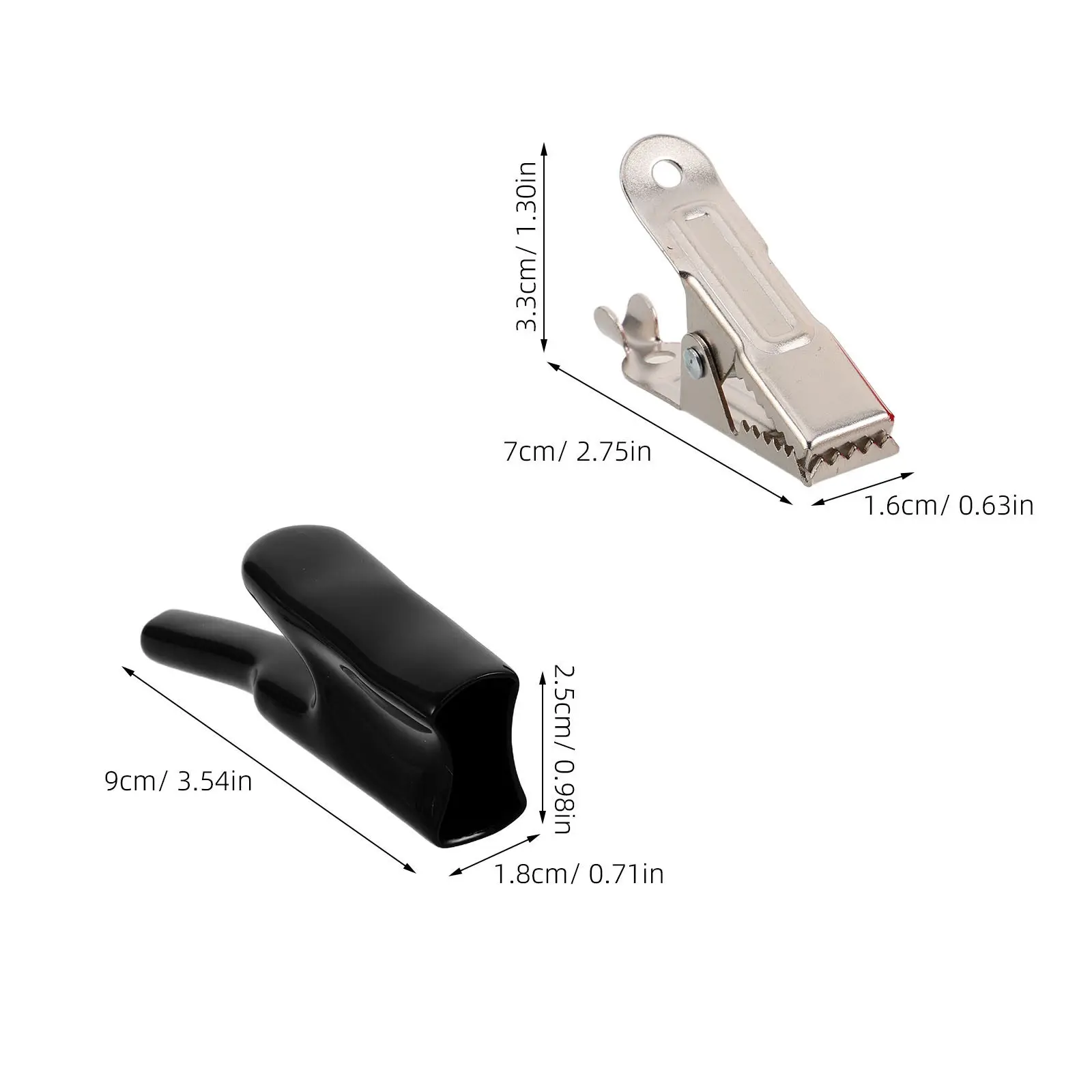 10Pcs Insulated Alligator Clips Heavy Duty 50A Battery Clamps Car Auto Electrical Test Wire Clamps Safe Connection Black