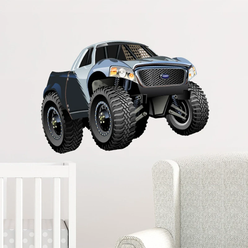 4 Styles of Off-road Vehicle Poster Cool Jeep Racer SUV Vinyl Wall Stickers for Beautify Room Garage Car Fans Home Decoration