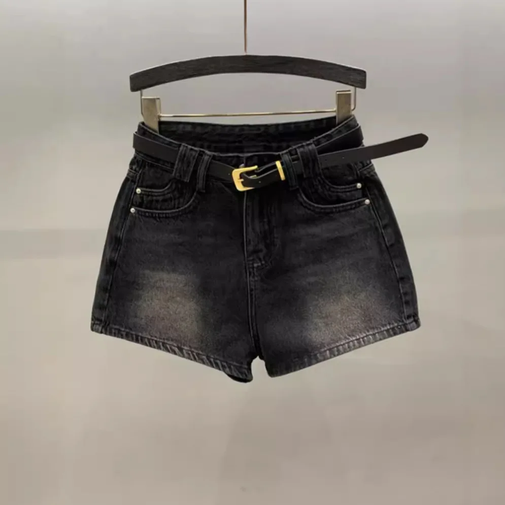 [zoci] Korean Version Denim Shorts Fashionable Versatile Summer Girl High Waisted A-line