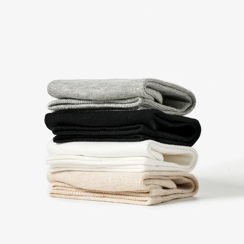 BEAUTODAY Ankle Socks Women Cotton Solid Color Breathable Low-Cut Socks Soft Ladies Basic Socks Handmade 97016