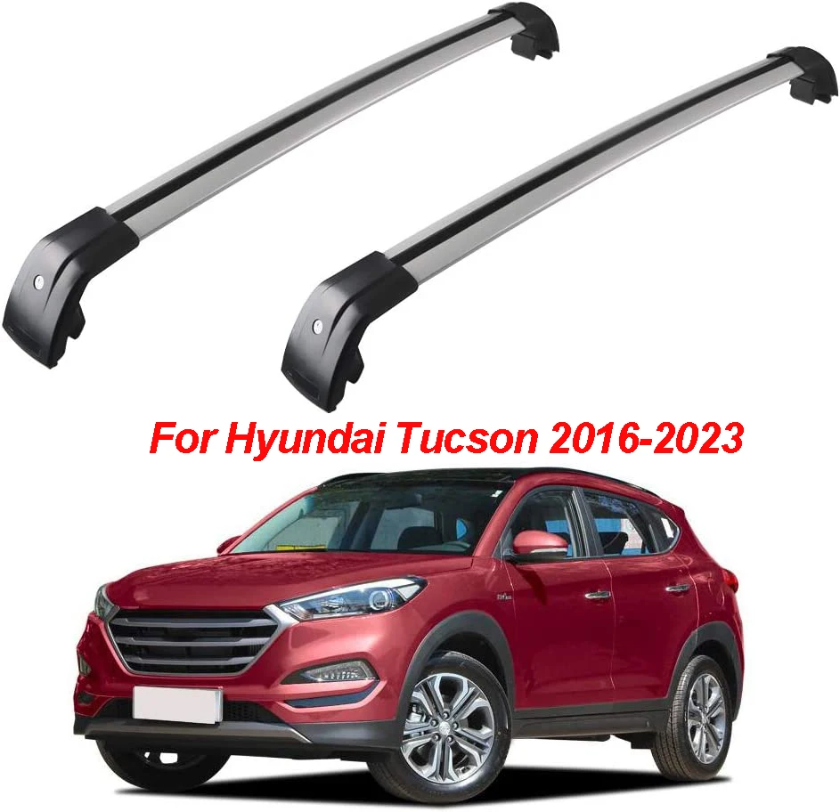 

1 set Roof Rack for Hyundai Tucson SUV 2016-2023 Aluminum Alloy Car Rails Roof Bars Luggage with Side Rails Anti-Theft Locks