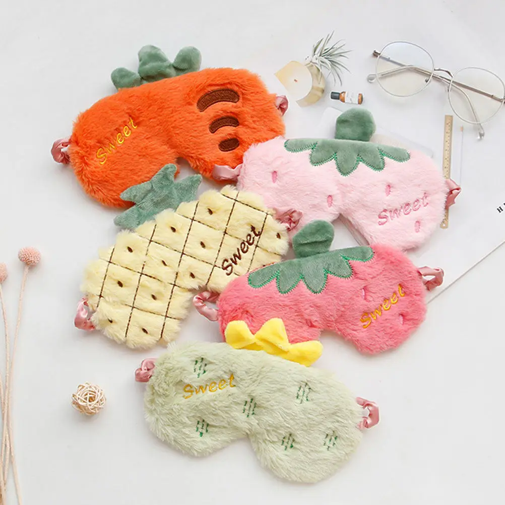 Carrot-Shaped Sleeping Eye Mask Soft Comfortable Lightweight Fit for Home Office Travel Train Nap Eye Care Cartoon Design Easter