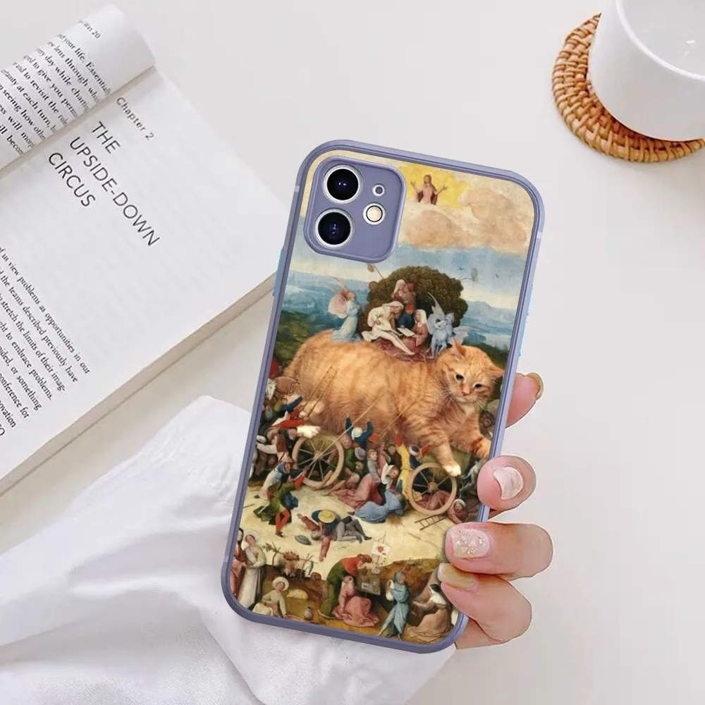 Hieronymus Bosch Art Painting Bumper Phone Case For iPhone 14 X XR XS 7 8 Plus 11 12 13 pro MAX 13mini Matte Shockproof Case