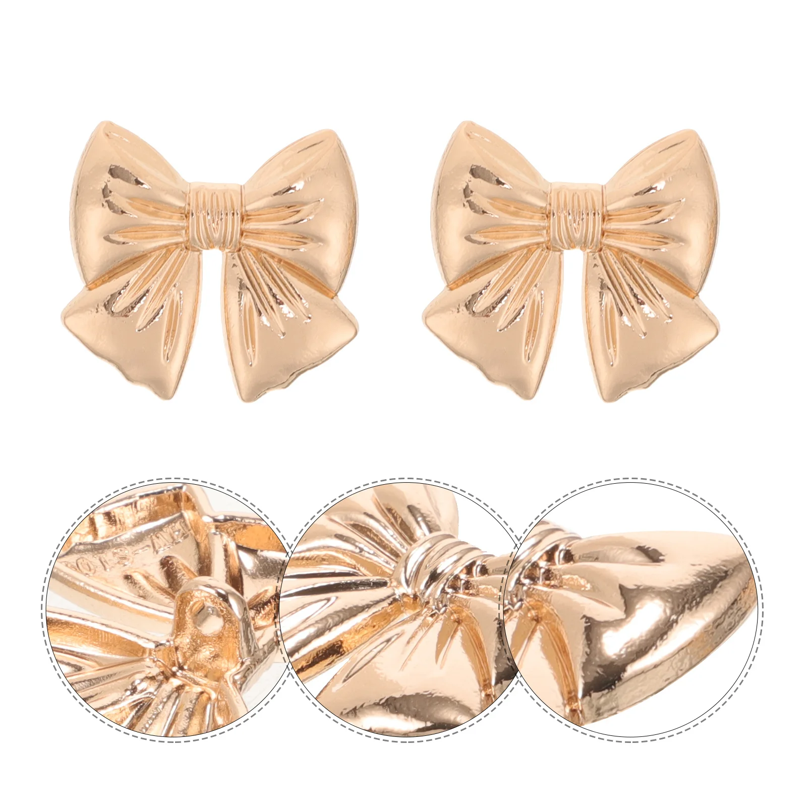 

10Pcs Bow Shape Metal Buttons Sewing Fasteners for Clothes Coat Sweater Jacket DIY Decorative Button Craft Closure Repair