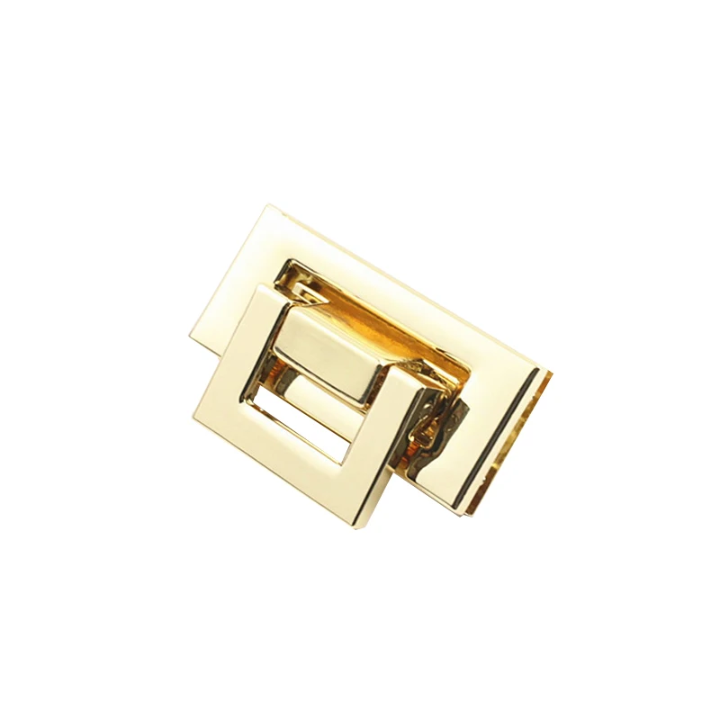 Metal Square Twist Locks Fashion Bag Accessories Simple Bag Buckle Turn Lock Hardware Buckle Handbag Craft Clasp DIY Mortise