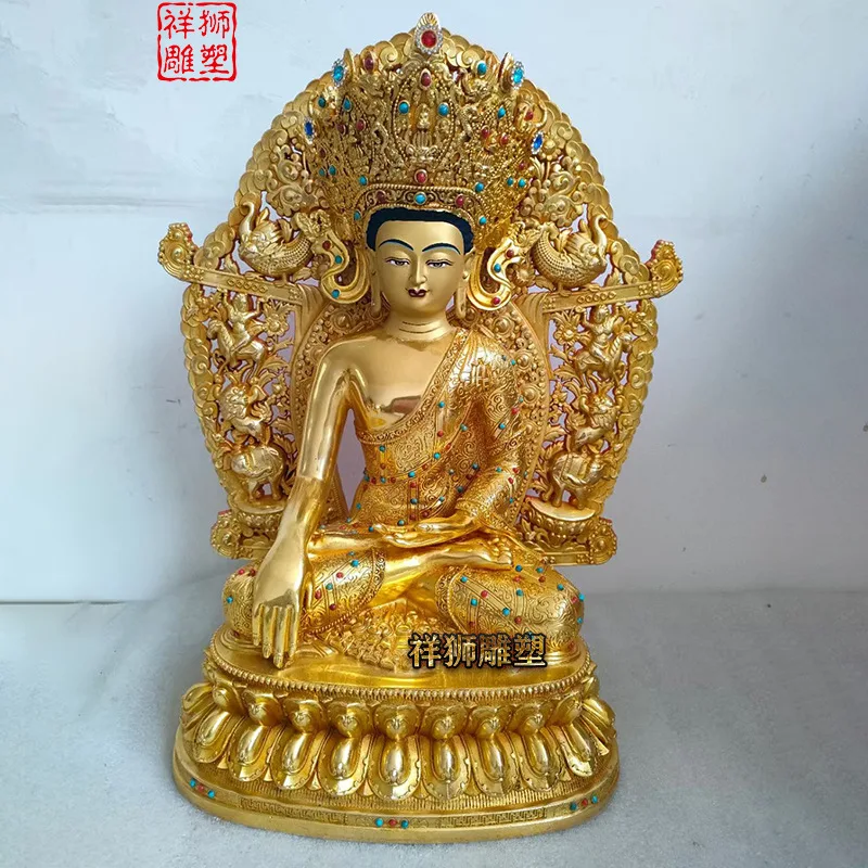 HT Pure copper gilt Juewo Buddha Statue Xizang Tibetan articles Juewo Buddha Statue Handicraft Multi size customization