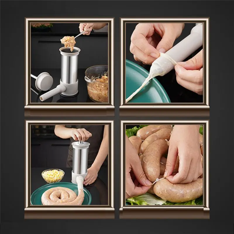 2026 + Stainless Steel Sausage Meat Stuffer Horizontal Sausage Maker Homemade Kitchen Meat Sausage Maker Tool Sausage Filler