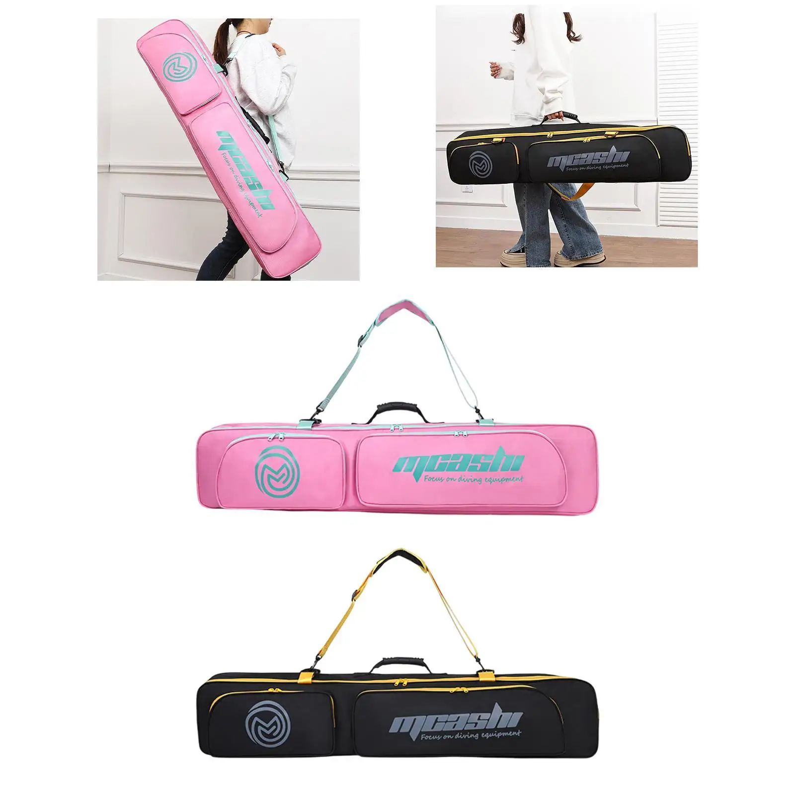 Long Fins Bag Handbag Can Store Diving suits Adjustable Strap Flippers Bag for Snorkel Freediving Spearfishing for Men Women