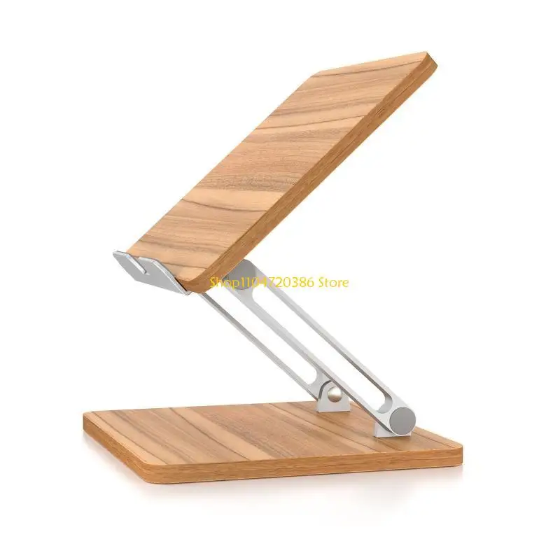 K0EA Ergonomic Laptop Stand Adjustable Portable Wooden Notebook Computer Lifting Bracket for 12-17