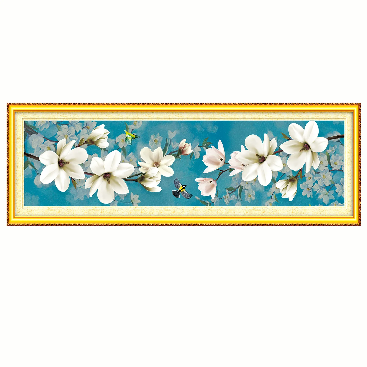 Magnolia Flower And Bird Cross Stitch DIY Kit 11CT 9CT Handmade Embroidery New Home Decoration Painting Crafts Painting Pack Set