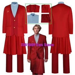 Game Cosplay Anime Hunger Coriolanus Snow Cosplay Red Uniform Jacket Pants Vest Suit Outfits Halloween Party Role Play clothing