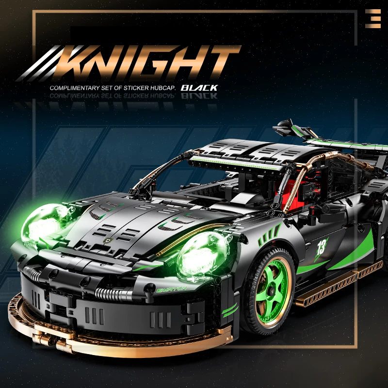 RSR Classic Super Racing Cars Blöcke MOC City Sportwagen Ziegel Fahrzeug Sets Technisches Spielzeug