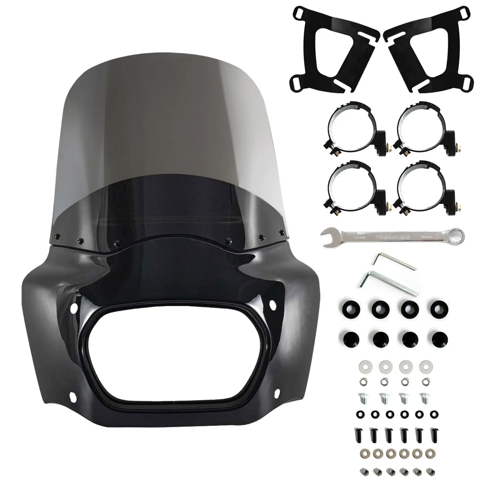 Motorcycle Fairing Road Warrior Gloss Black Fairing For Harley Softail Fat Bob FXFB 2018-2019 For Fat Bob S FXFBS 2018-2024