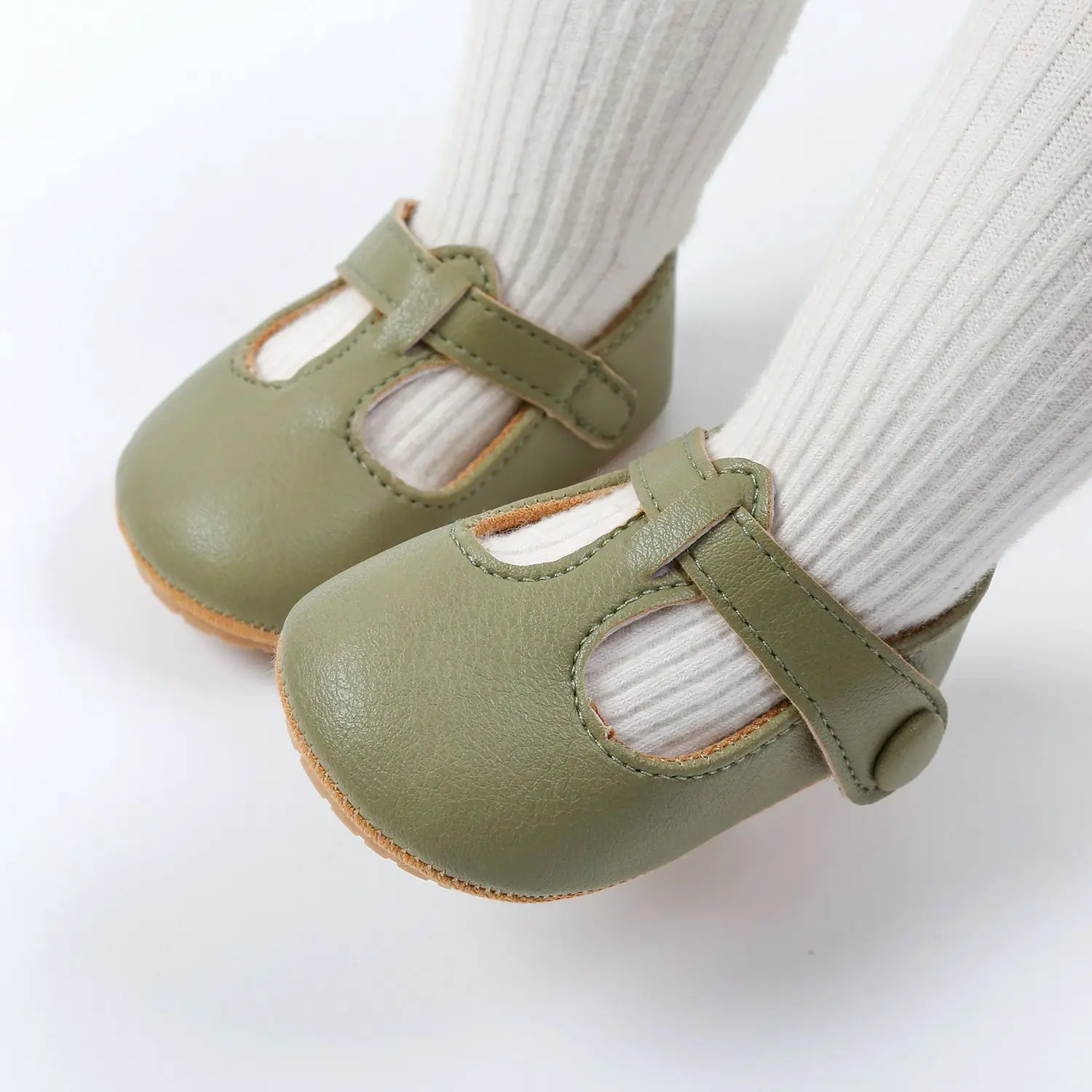 Vintage Babys chuhe Kleinkind Kleinkind Anti-Rutsch First Walker klassische Gummi Soft-Sohle Flat Pu First Walker Neugeborenen Mokassins