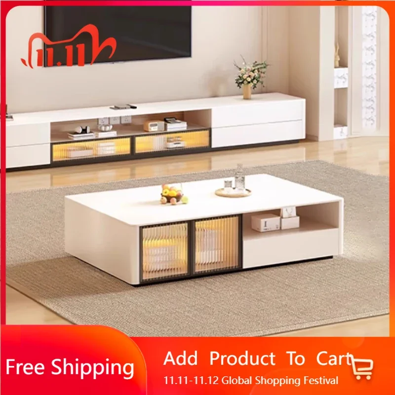 

Italian Luxury Coffee Tables Modern Square Display Storage Unique Coffee Tables Glam Minimalist Kaffee Tische Unique Furniture