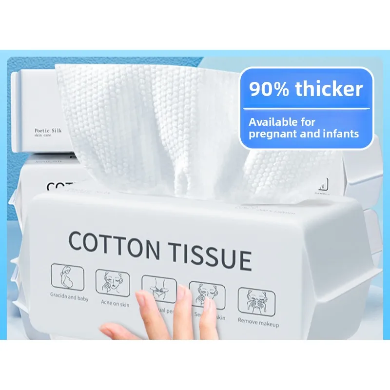 Wegwerp gezichtshanddoek, 100 stuks/pak puur katoen dik katoen zachte handdoek, gezichtsreiniging, make-up verwijderen en extractietype