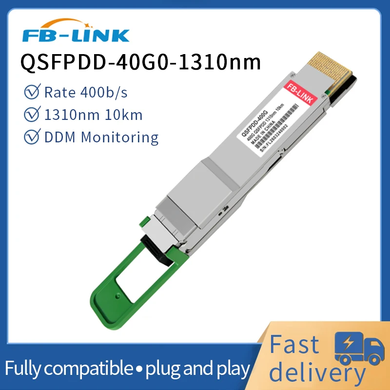 400G 1310nm 10km QSFP-DD Transceiver Fiber optic Module LC Connector for Cisco juniper Mellanox Mikrotik For Ethernet switch
