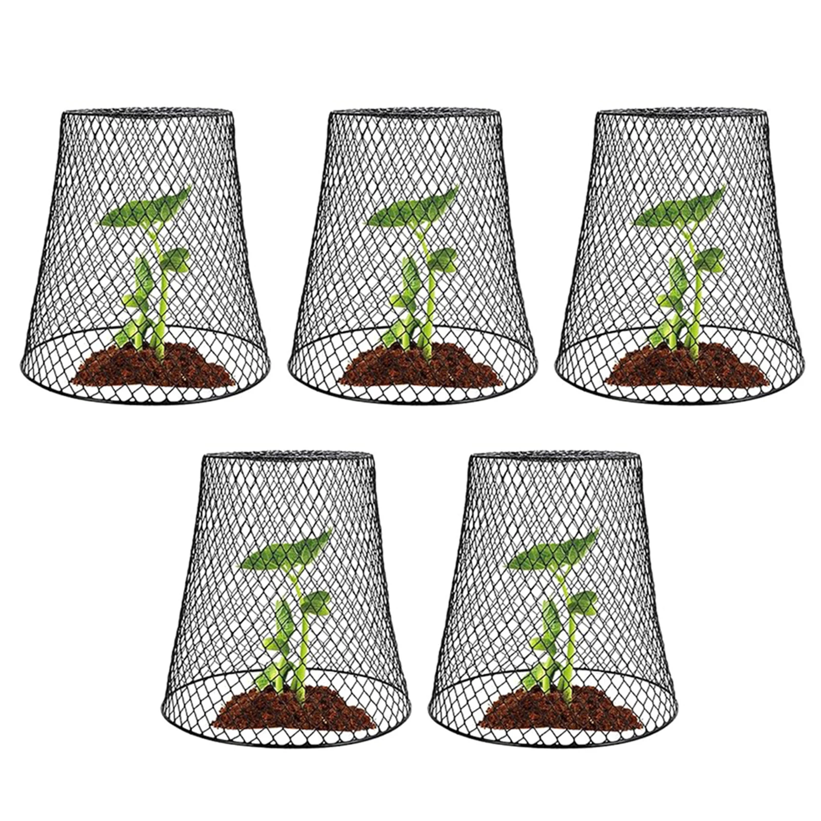 

5pcs Iron Plant Protector Cover Chicken Wire Cloche Garden Dome Cloches For Growing Vegetables
