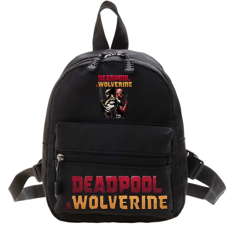 2024 Deadpool & Wolverine New Women\'s Backpack Casual Nylon Solid Color School Bag for Girls Fashion Ladies Travel Shoulder Bag