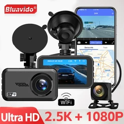 Bluavido 2.5K 울트라 HD 2560x1440P 대시 캠, 와이파이 GPS 로거 IMX415, 자동차 비디오 녹음기 듀얼 카메라, 1080P 나이트 비전 블랙 박스