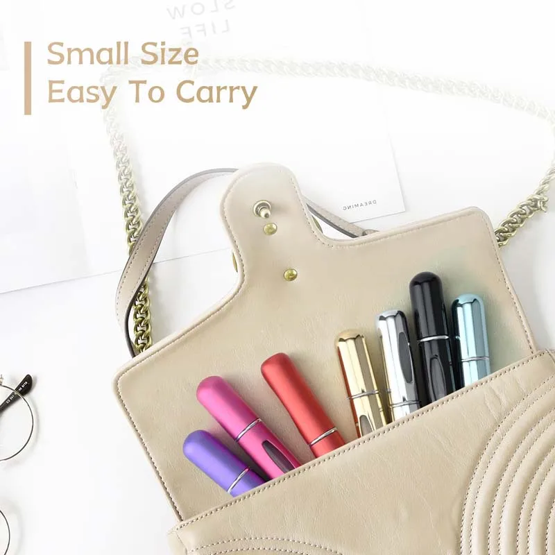 5ml Portable Mini Refillable Perfume Bottle With Spray Scent Pump Empty Cosmetic Containers Atomizer Bottle For Travel