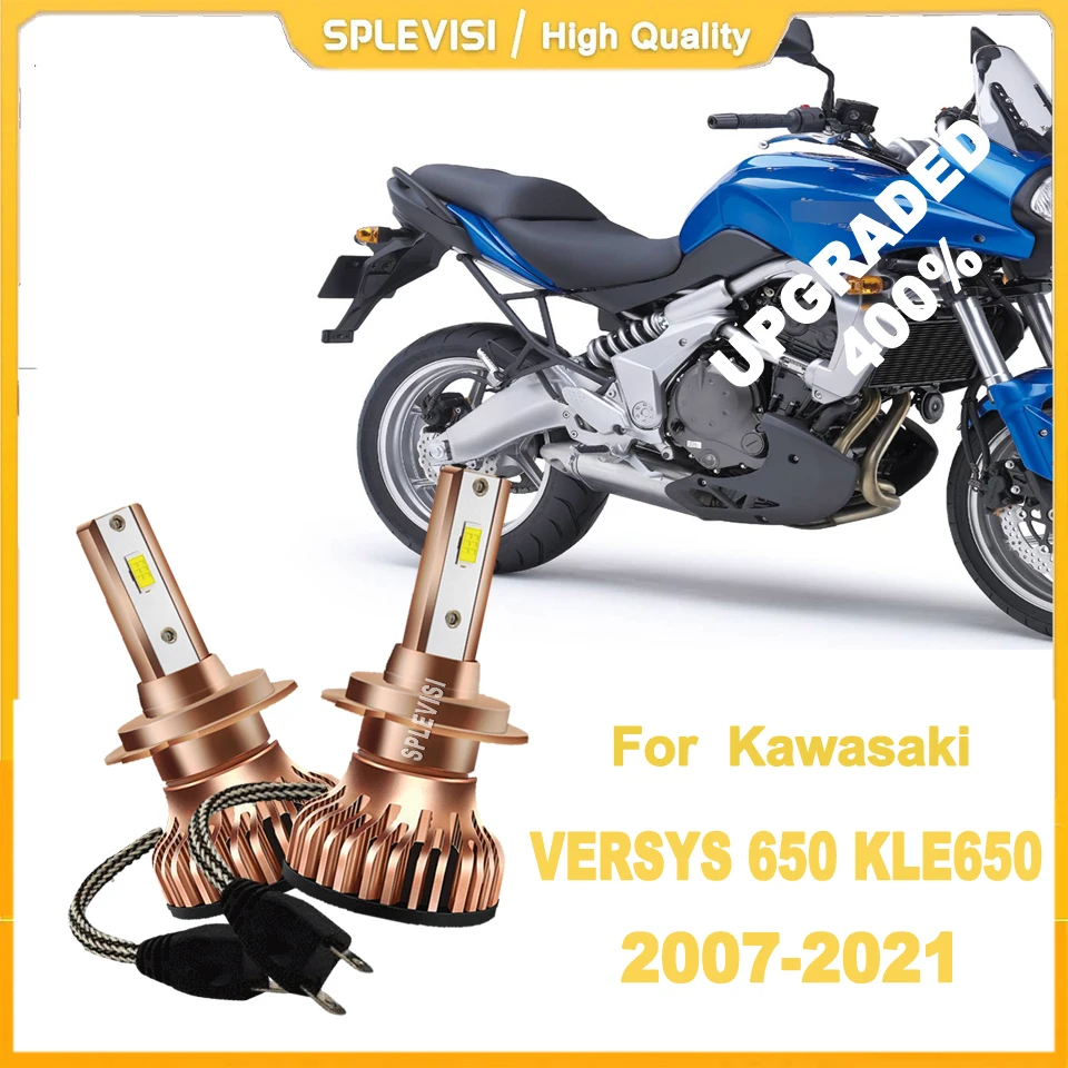 

H7 LED 150W 15000LM White Motorcycle Headlight Bulbs -Long Lasting Working For Kawasaki VERSYS 650 KLE650 2007 2008 2009-2021