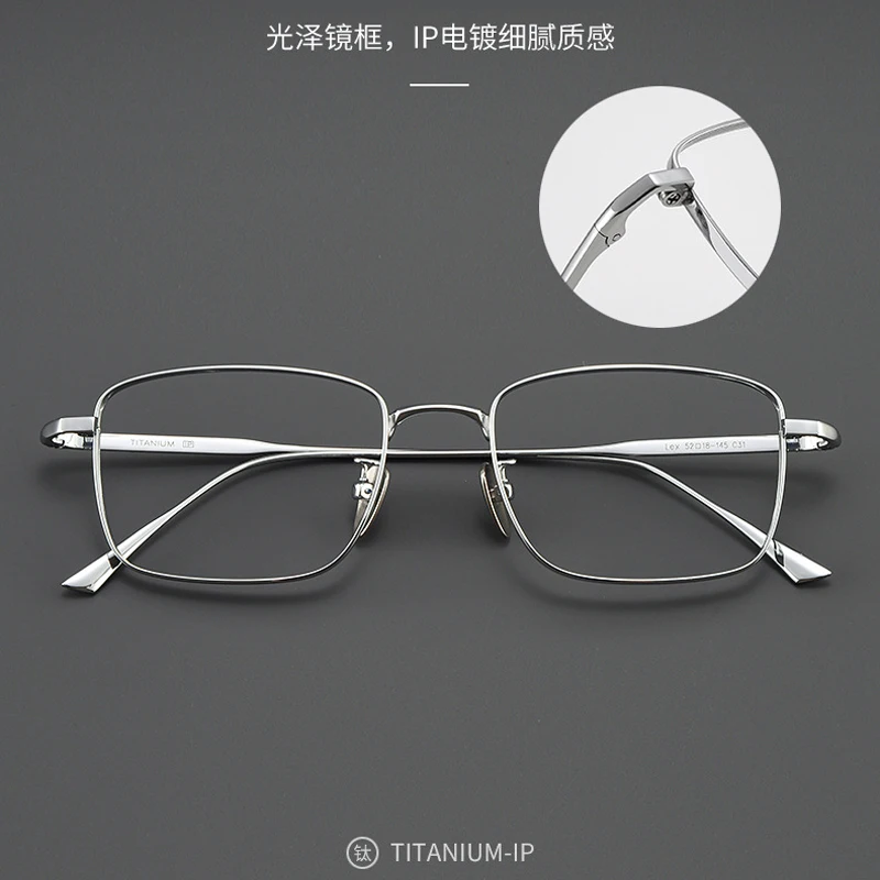 High Quality Titanium Optical Computer Glasses Frame Men Women Vintage Ultralight Rectangle Eyeglasses Luxury Brand Eyewear