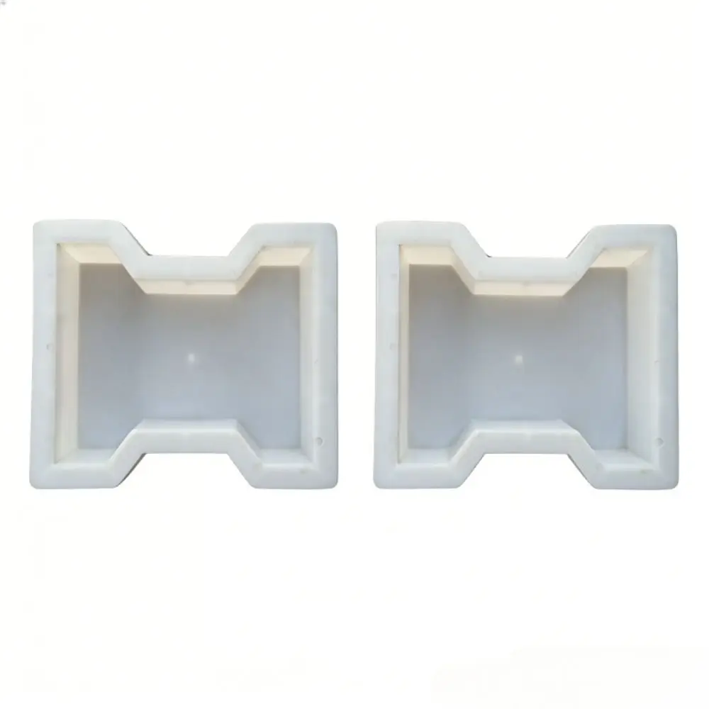 I-shaped Plastic Paving Molds DIY Durable Cement Tile Mold White Manual Operation Stepping Stone Mold Walkway Path