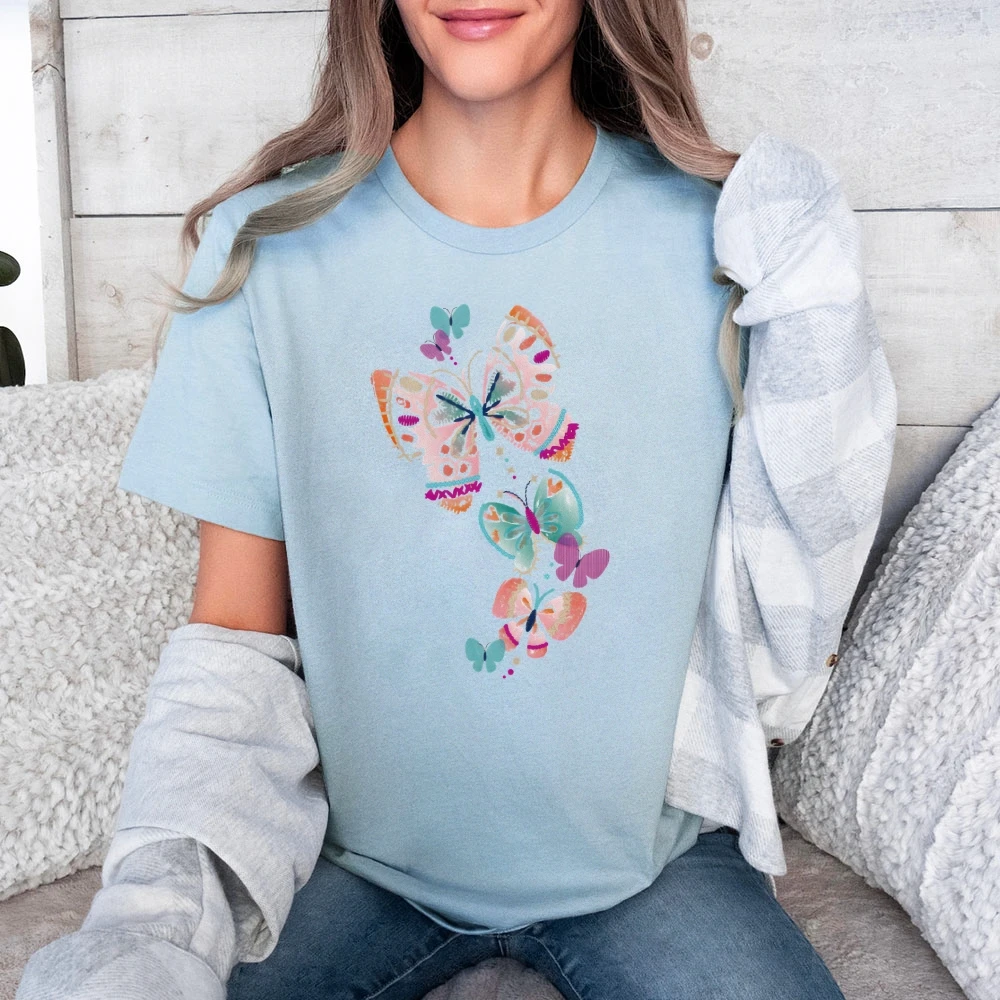 المرأة الجرافيك تي شيرت القطن Y2K نمط المحملة بلايز عادية موضة مريحة فضفاضة تناسب تنفس خيمة النسيج تسمح الهواء النقي