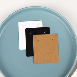 8ilk 50Pcs Colorful Blank White Black Necklace Display Label Jewelry Packaging Kraft Paper Card Wholesale Handmade DIY Accessory