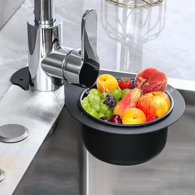 Stainless Steel Swan Sink Strainer Basket Removable Goosehead Storage Drainage Basket Goosehead Hanging Wet Dry Drainage Racks